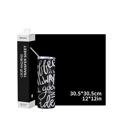 Foglio di trasferimento nero 30,5 x 30,5 cm - 8 pezzi.