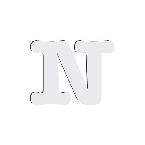 Lettera decorativa da MDF per sublimazione 10 cm N