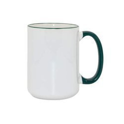 Tazza MAX 450 ml con il manico verde scuro Sublimazione Termostampa