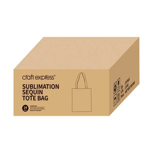 Set di 2 borse con paillettes bianche per sublimazione