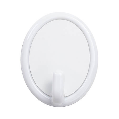 Grande appendiabiti in plastica per sublimazione - ovale bianco