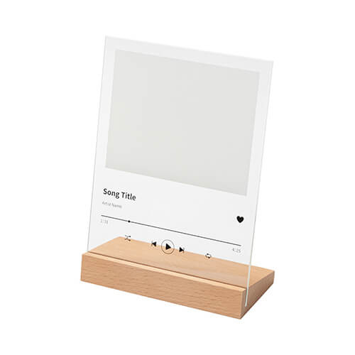 Cornice in vetro per sublimazione - 15 x 20 cm - Musica