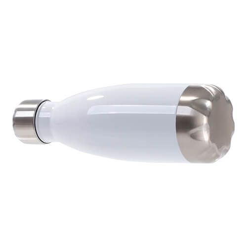 Flacone da 350 ml per sublimazione - bianco con fondo argento