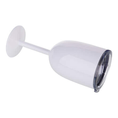 Calice da vino in acciaio inossidabile per sublimazione - bianco