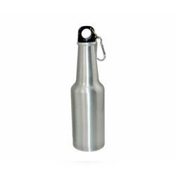 Borraccia argentata da viaggio forma bottiglia 400 ml  - Stampa sublimatica a trasferimento termico