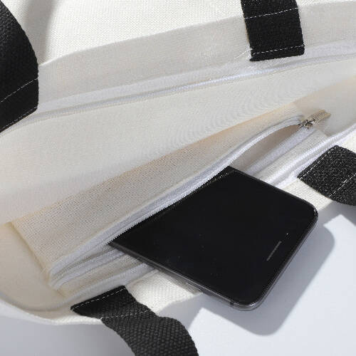 Borsa shopping 38 x 59 cm con manici neri per sublimazione