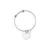 Bracciale con sfera, cuore di cristallo e pendente a cuore per stampa sublimatica 
