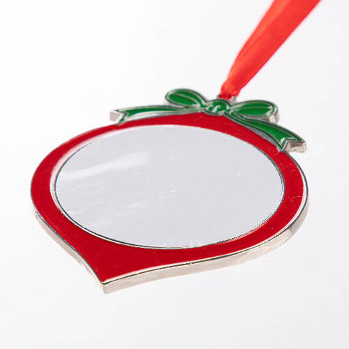 Ciondolo albero di Natale in metallo per sublimazione - ovale