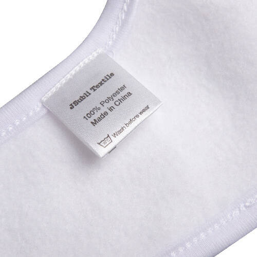 Bavaglino in pile per sublimazione - bianco