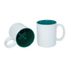 Tazza 330 ml con l'interno verde scuro Sublimazione Termostampa