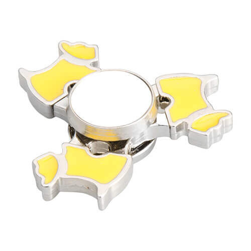 Spinner in metallo per sublimazione - Cane - giallo