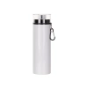 Bottiglia in alluminio 850 ml bianca con tappo trasparente e coperchio nero per sublimazione