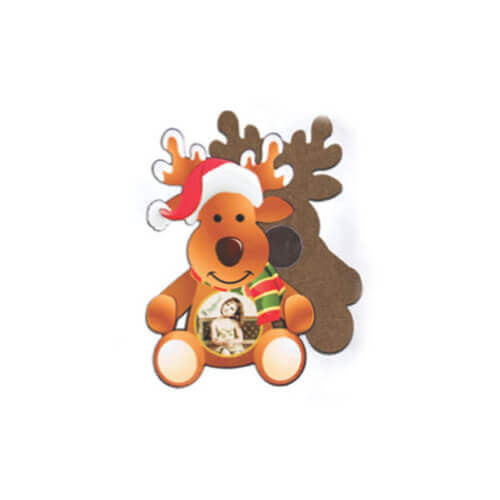 Cornice per foto in MDF con magnete - renna - Trasferimento termico a sublimazione