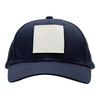 Cappello da baseball in cotone con patch quadrata in velcro per la sublimazione - blu navy