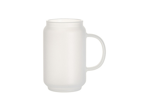 Vetro satinato da 400 ml con manico per sublimazione