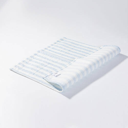 Tovaglietta in tela 45 x 40 cm crema con strisce blu per sublimazione