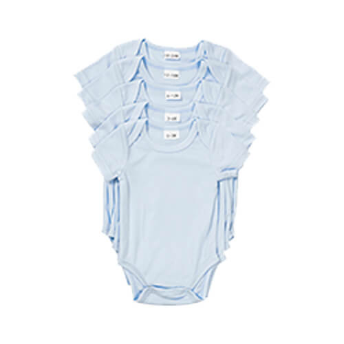 Body blu per bambini con maniche corte per la sublimazione