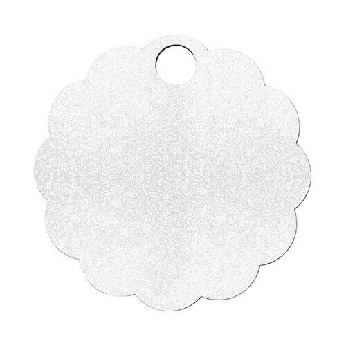 Targhetta con nome in fibra di legno con glitter per tazza da 1200 ml per sublimazione - crisantemi