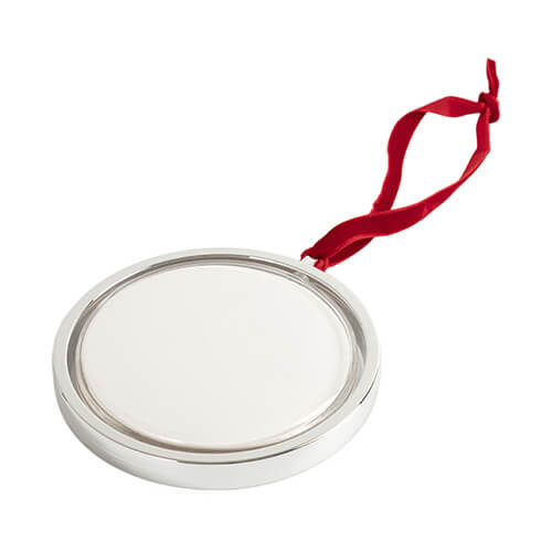 Ornamento rotante per albero di Natale a sublimazione - argento