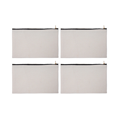 Set di 4 sacchetti per il trucco in lino da stampare