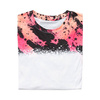 T-shirt Cotton-Like Bleached Leopard Wild Black per sublimazione