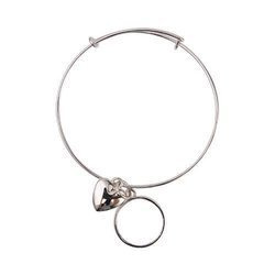 Bracciale con pendente cuore e cerchio stampabile per stampa sublimatica 