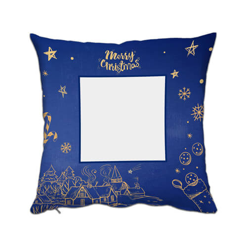 Federa in raso bicolore 38 x 38 cm per sublimazione - Gold Blue