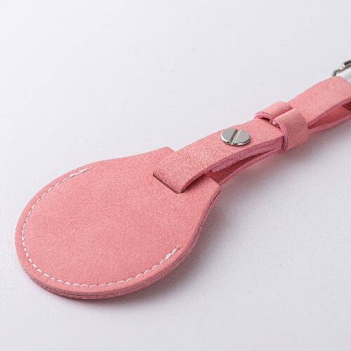 Portachiavi in pelle con cintura / custodia AirTag per sublimazione - rosa