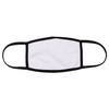 Una piccola maschera per viso per sublimazione con bordo nero