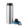 Borraccia in alluminio argento da 850 ml con tappo a vite con inserto blu per sublimazione