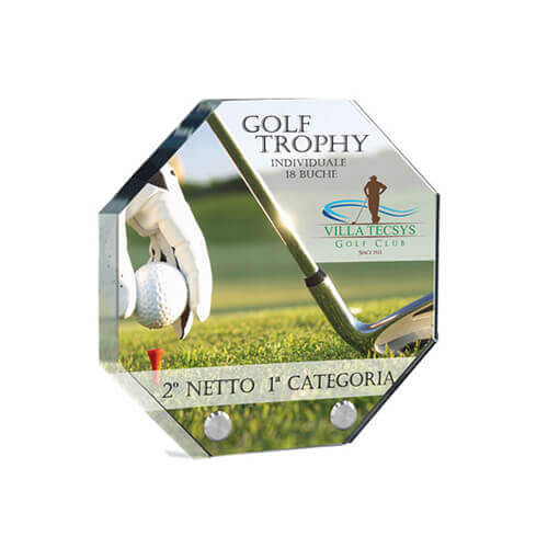 Statuetta in acrilico OTTAGONO 15 x 15 cm per sublimazione