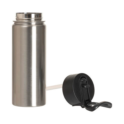 Borraccia - Borraccia da 800 ml con manico pieghevole per sublimazione - argento