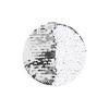 Patch paillettes bicolore da sublimare - cerchio argento Ø 10 cm