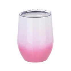 Tazza per vin brulè 360 ml per sublimazione - sfumatura bianca e rosa