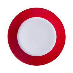 Piatto 20,5cm con bordo rosso per la sublimazione