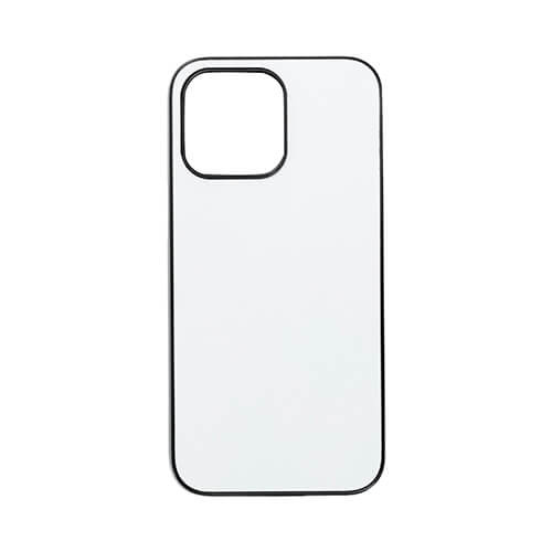 custodia per iPhone 15 Plus in plastica nera per sublimazione