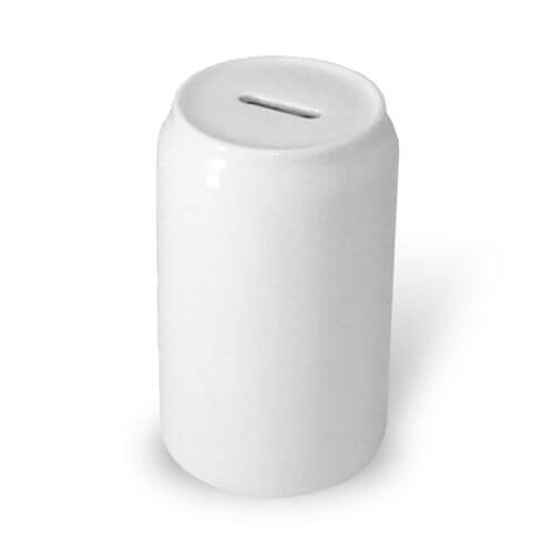 Salvadanaio bianco Coca Cola Trasferimento termico a sublimazione