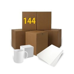 Tazza bianco 300 ml A+ con scatola Sublimazione Termostampa - 144 pezzi + una risma di carta sublimatica A4 IN OMAGGIO
