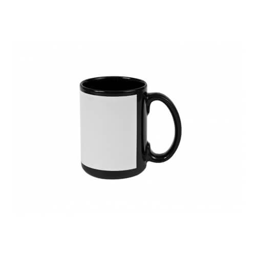 Tazza nero 450 ml con area bianca Sublimazione Termostampa