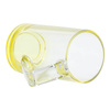 Mug in vetro da 400 ml con manico triangolare per sublimazione - fondo giallo