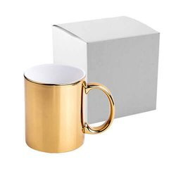 Tazza 330 ml per sublimazione con scatola di cartone - oro