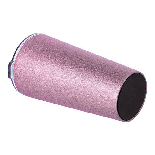Bicchiere termico in acciaio inox da 480 ml per sublimazione - glitter Rosa