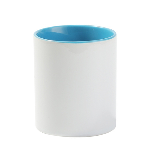 Portapenne in ceramica con interno blu per sublimazione