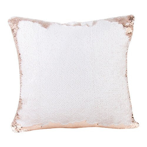 Copricuscino 40 x 40 cm con paillettes bicolore per sublimazione – champagne
