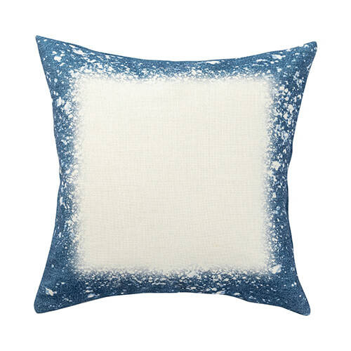 Federa in lino 40 x 40 cm Bleached Starry Denim per sublimazione