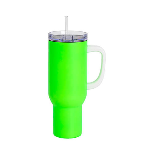 Tazza da viaggio in acciaio inossidabile da 1200 ml per sublimazione - verde neon opaco