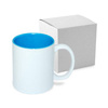 Tazza 330 ml ECO con l'interno celeste con la scatola Sublimazione Termostampa