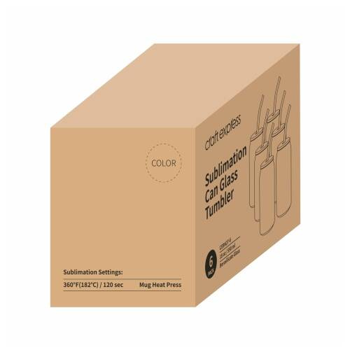 Set di 6 bicchieri da 550 ml con cannuccia e coperchio in bambù per sublimazione