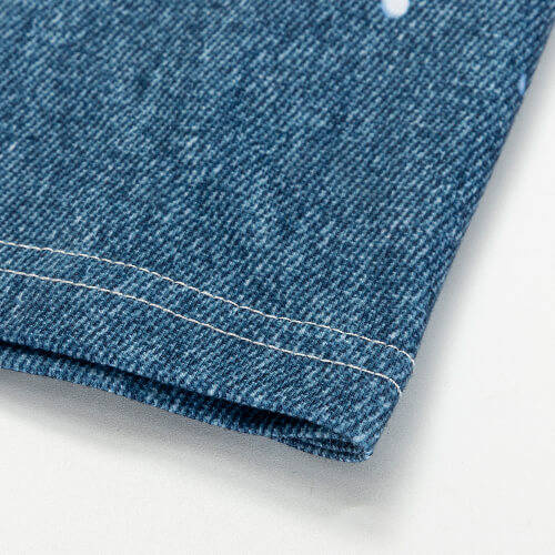 T-shirt Cotton-Like Bleached Starry Faux Denim per sublimazione