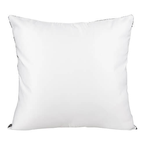 Copricuscino 40 x 40 cm con paillettes bicolore per sublimazione – nero